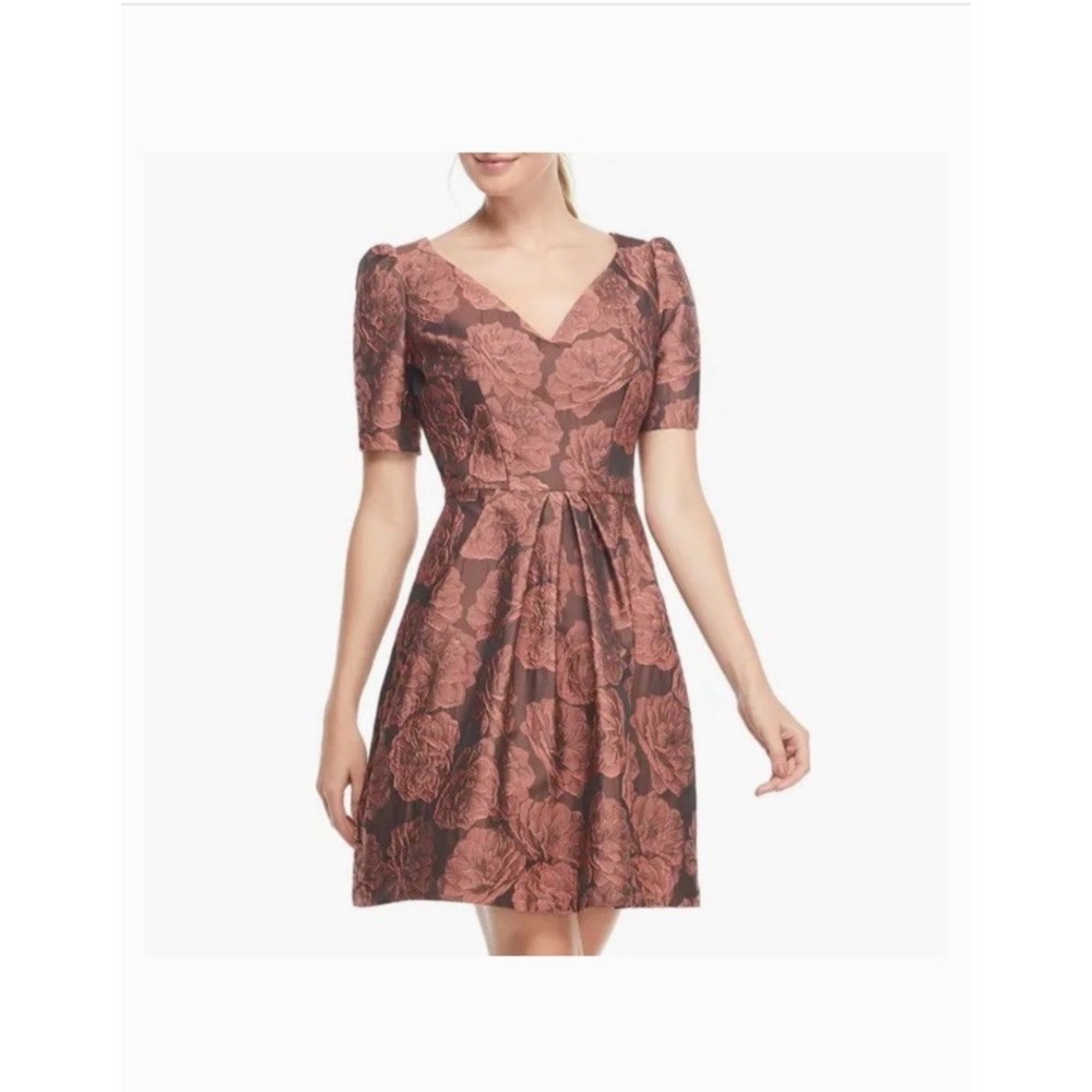 Gal Meets Glam Ingrid Jacquard Fit & Flare Dress Size 00 P Cocktail